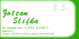 zoltan slifka business card